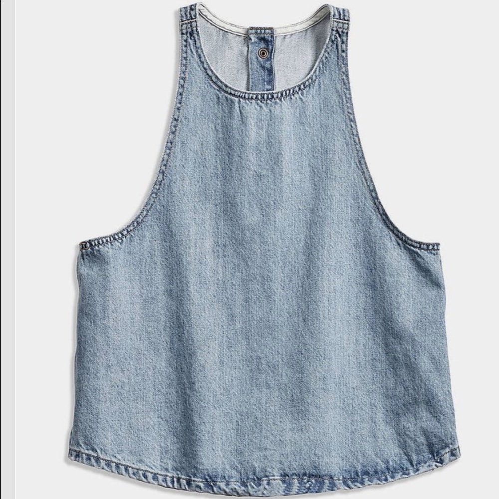 Lucky Brand Snap Back Denim Top
